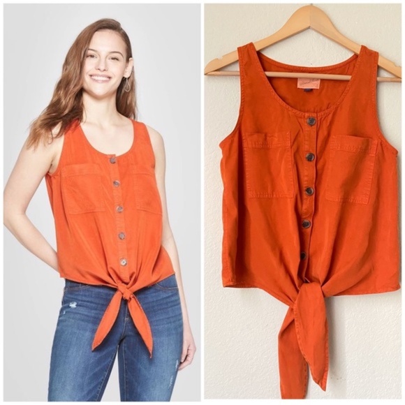 Universal Thread Tops - Universal Threads | Sleeveless Button Up | S